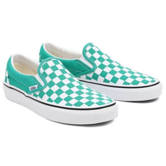 Vans Classic VN0A5JMHB00 Men's Green & White Slip-On Checkerboard Shoes NR711 - Picture 3 of 12